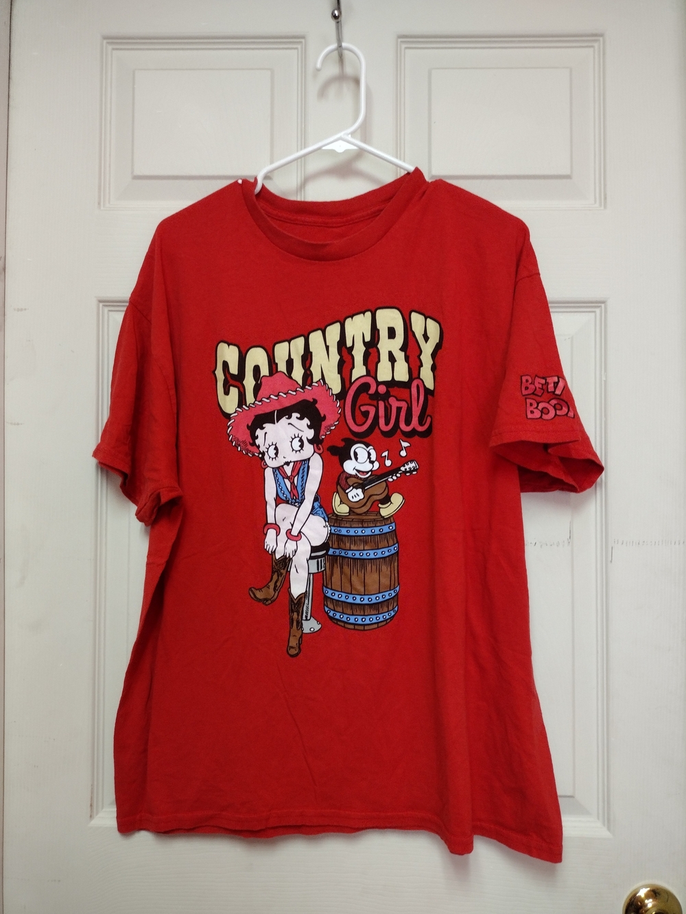 Betty Boop Red Country Girl Graphic Tee